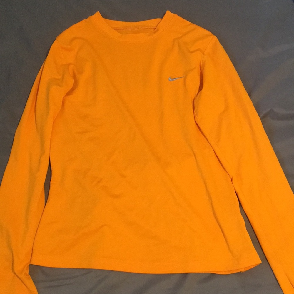 Long sleeved Nike shirt.